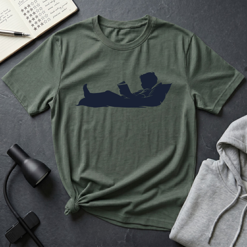 Boy  Reading Silhouette T Shirt
