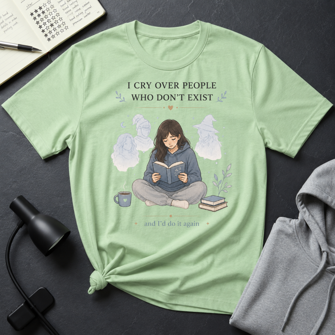 Girl Crying Over A Book T Shirt