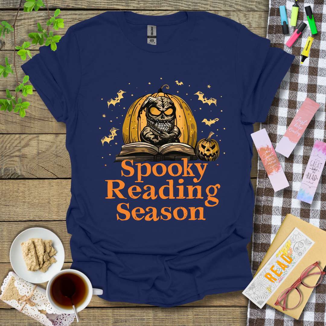 Spooky Reading Season Graphic T Shirt