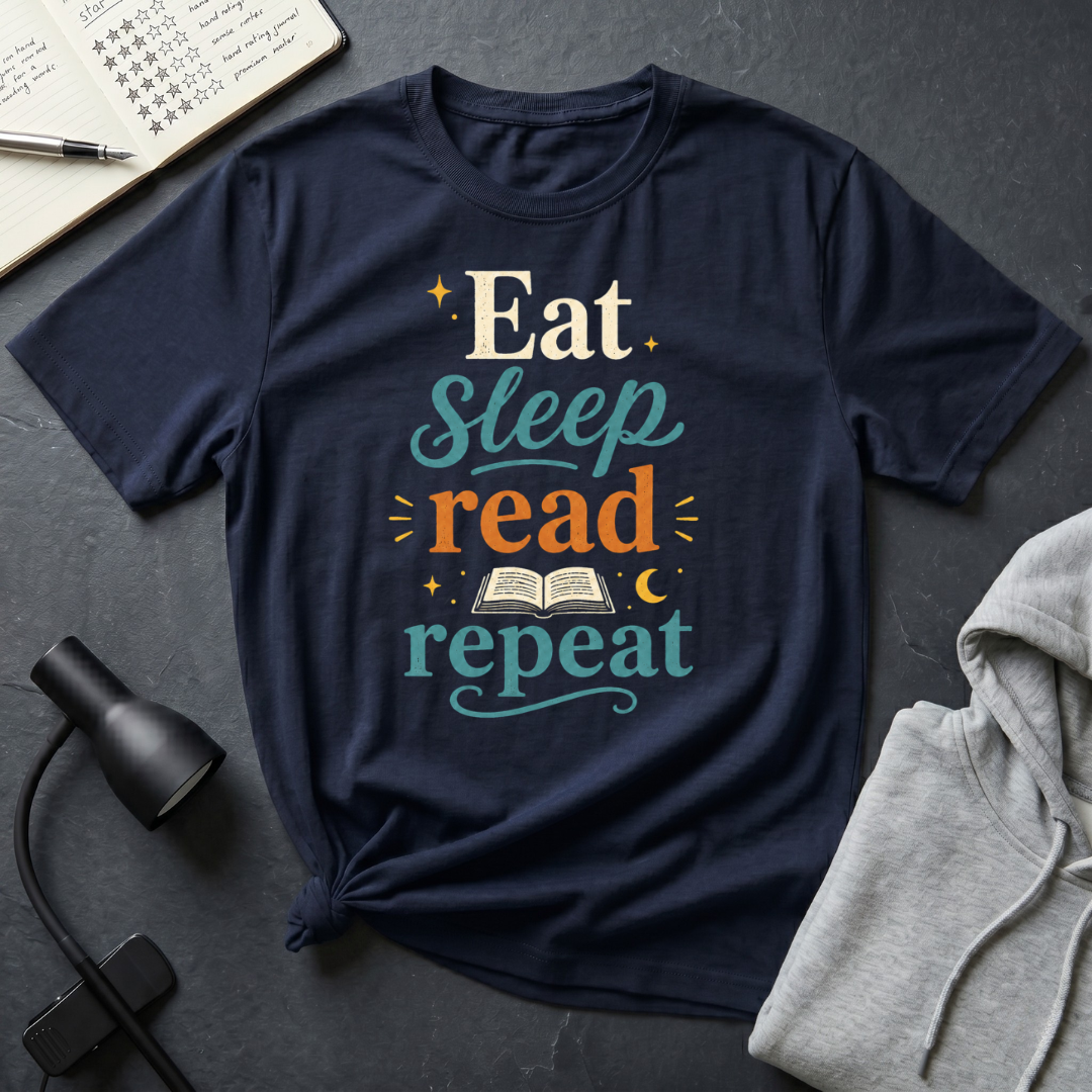 Eat Sleep Read Repeat T Shirt
