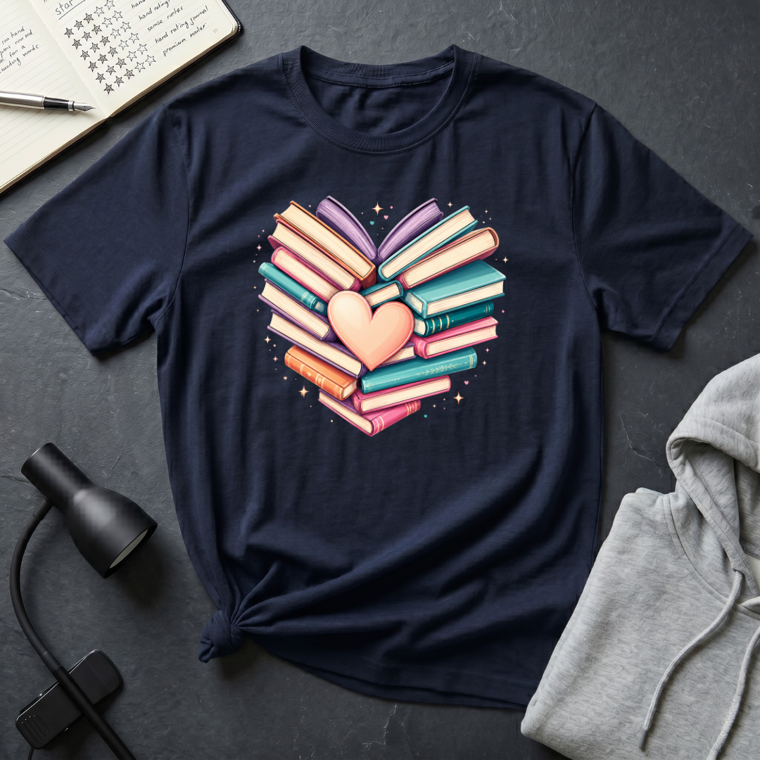 Heart Shape Book T Shirt