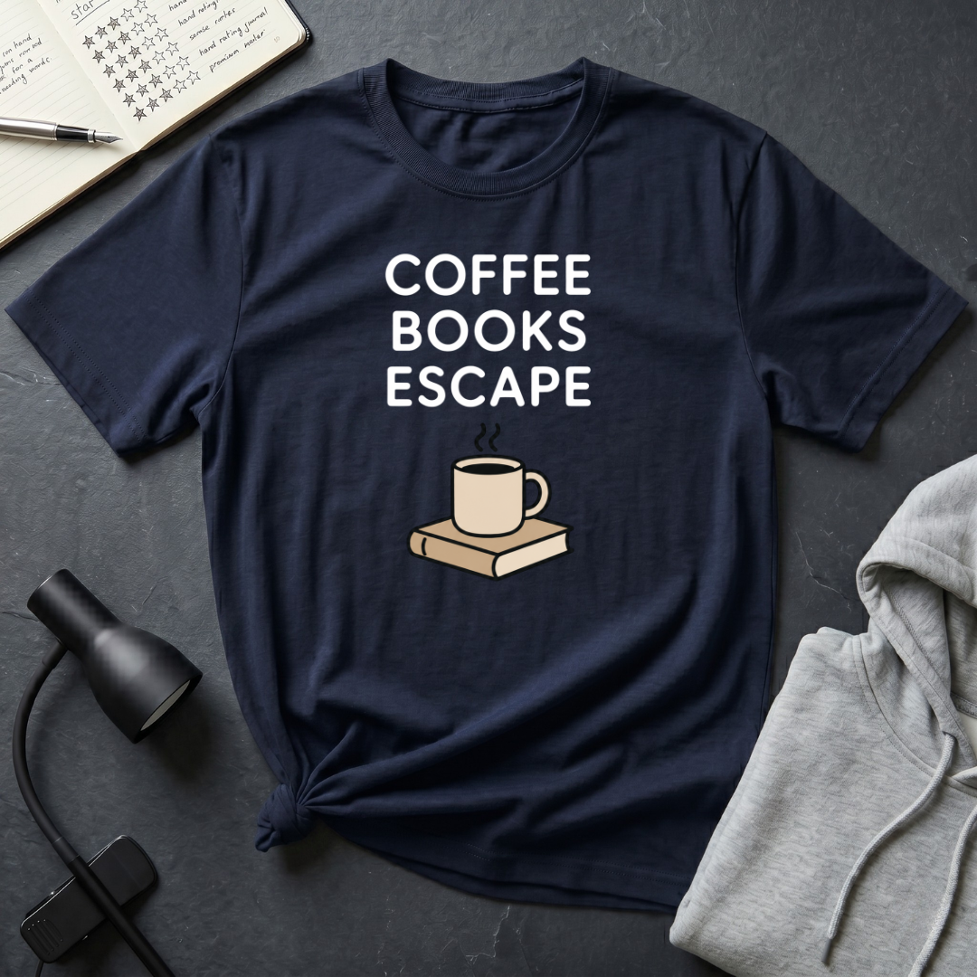 Coffee Books Escape T Shirt