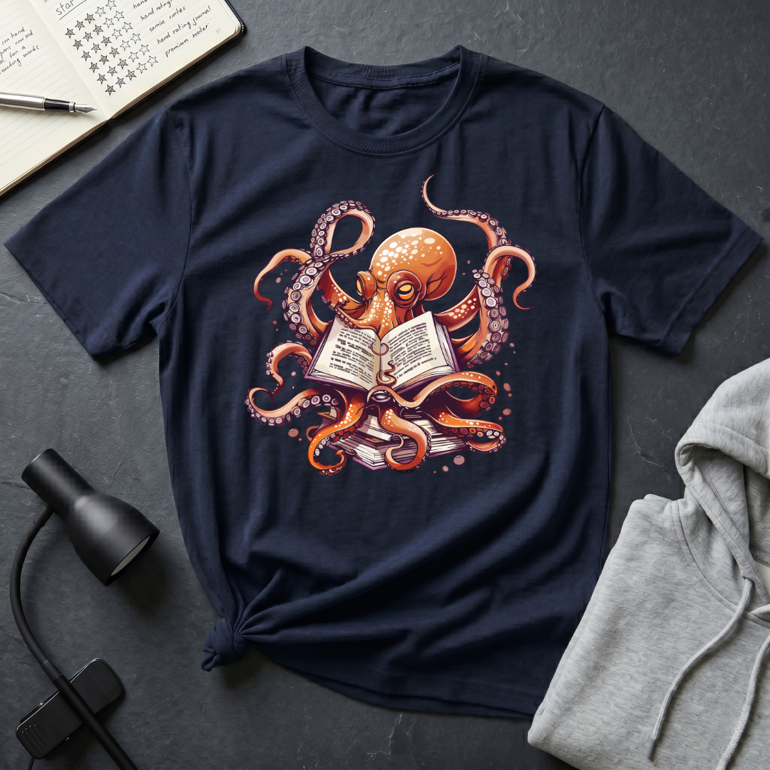 Reading Octopus T Shirt