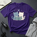 Couple Cat Reading T Shirt