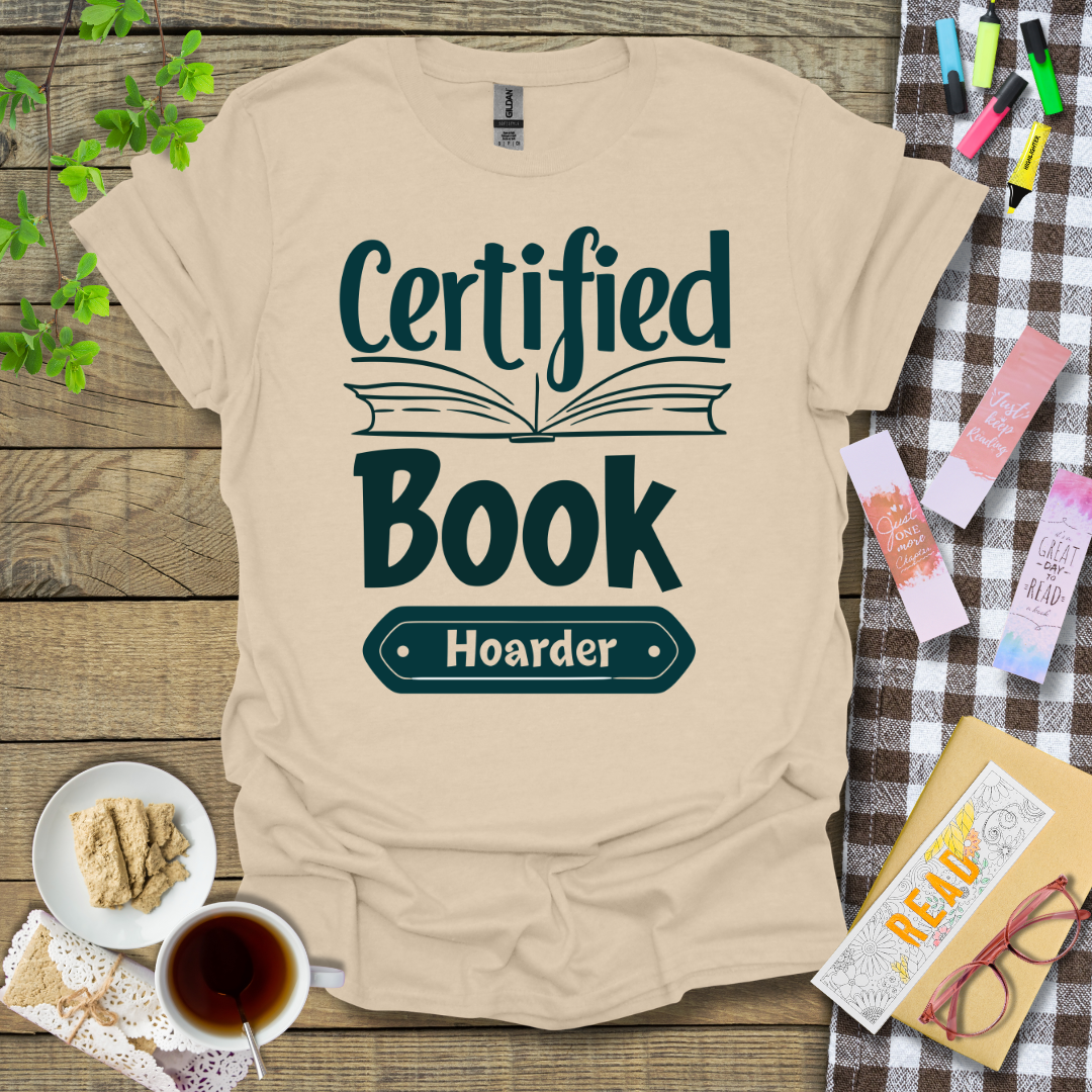 Certified Book Hoarder Graphic T Shirt