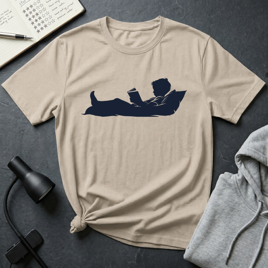 Boy  Reading Silhouette T Shirt