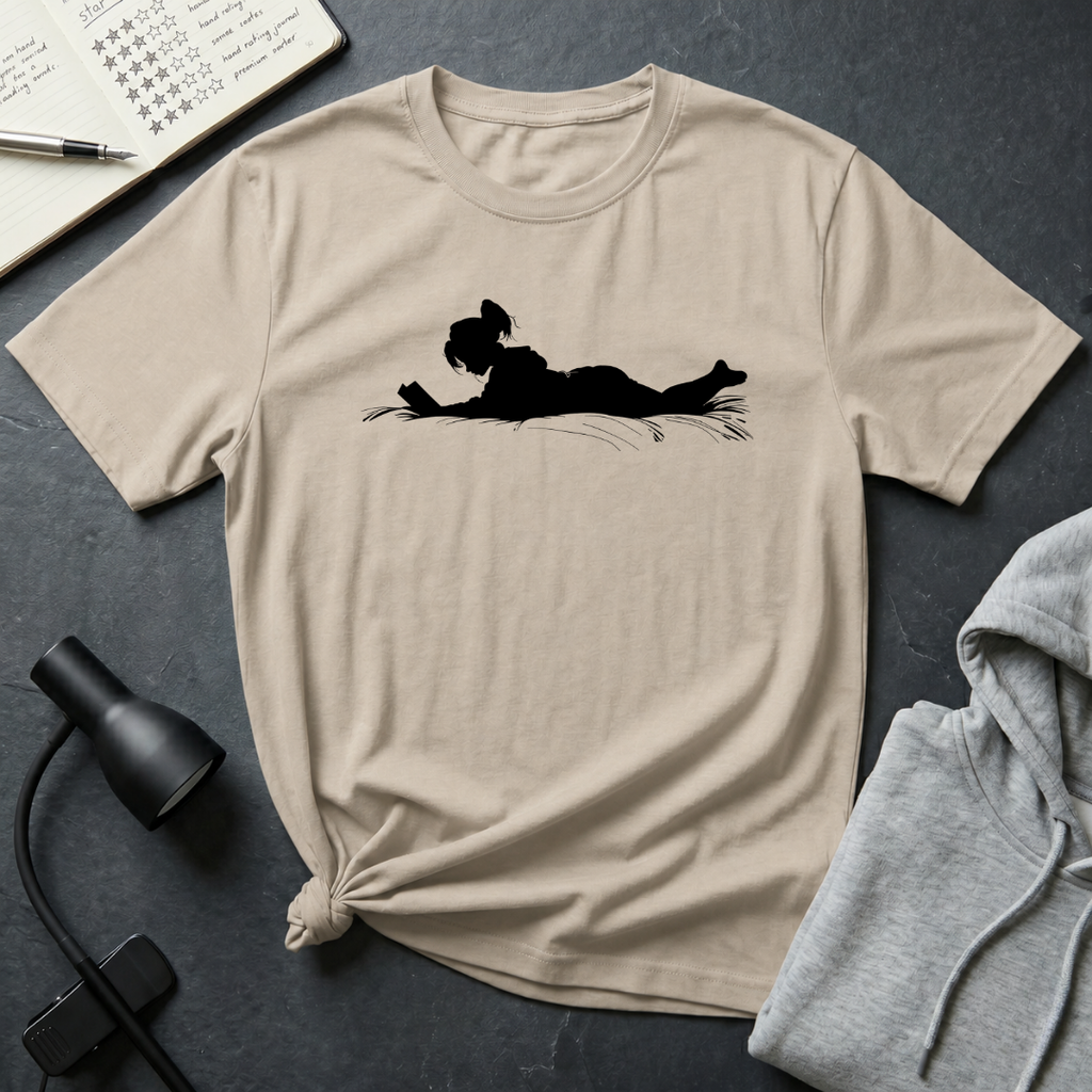 Female Silhouette Reading T Shirt