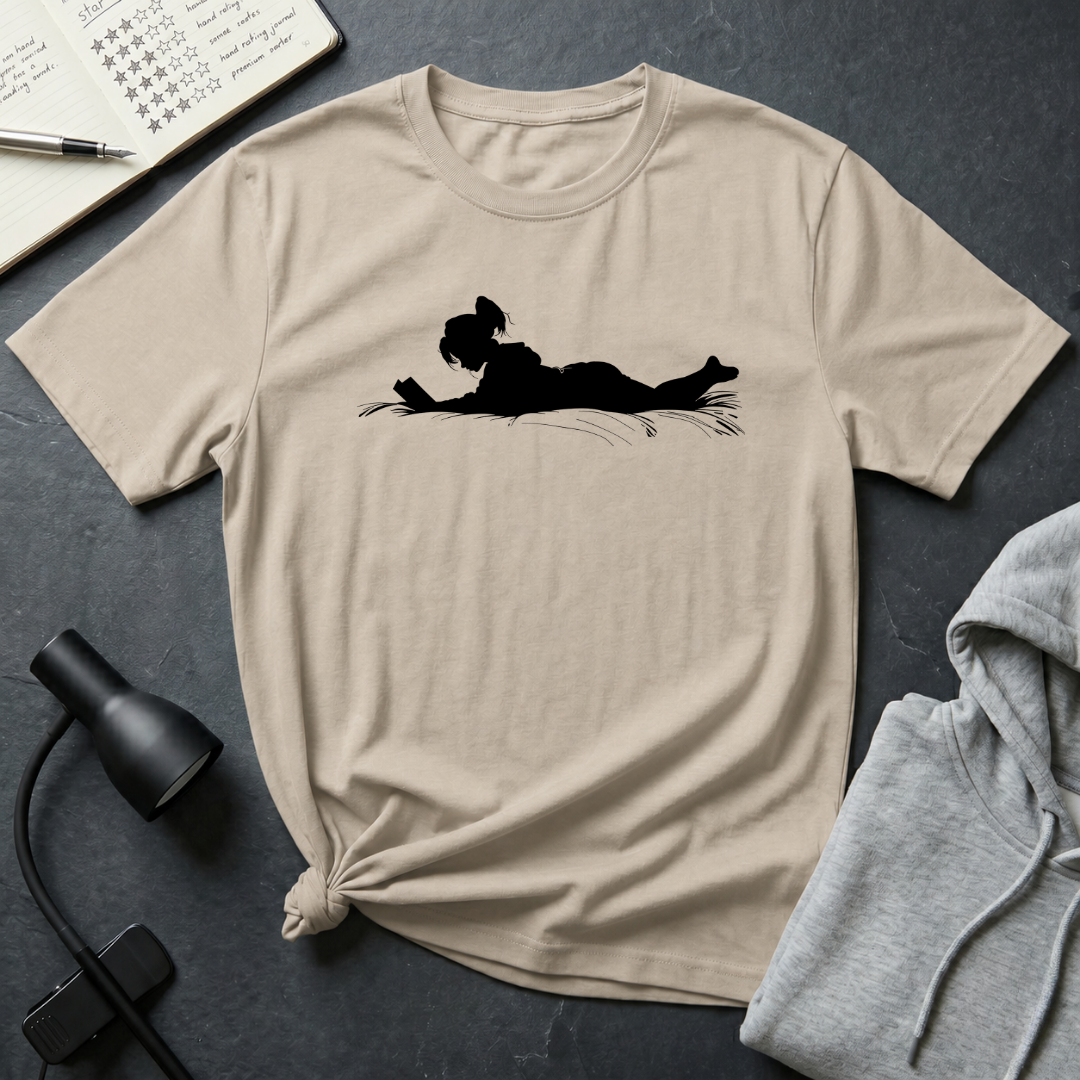 Female Silhouette Reading T Shirt