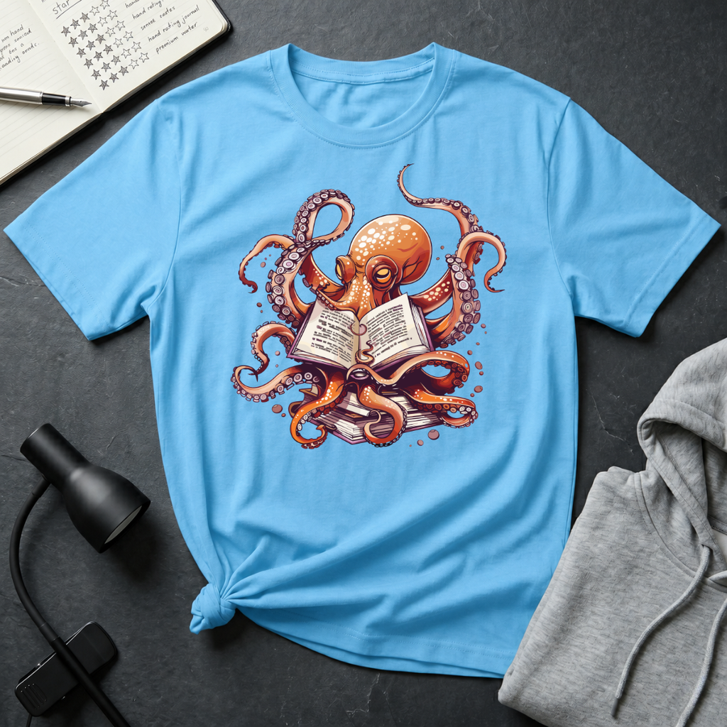 Reading Octopus T Shirt