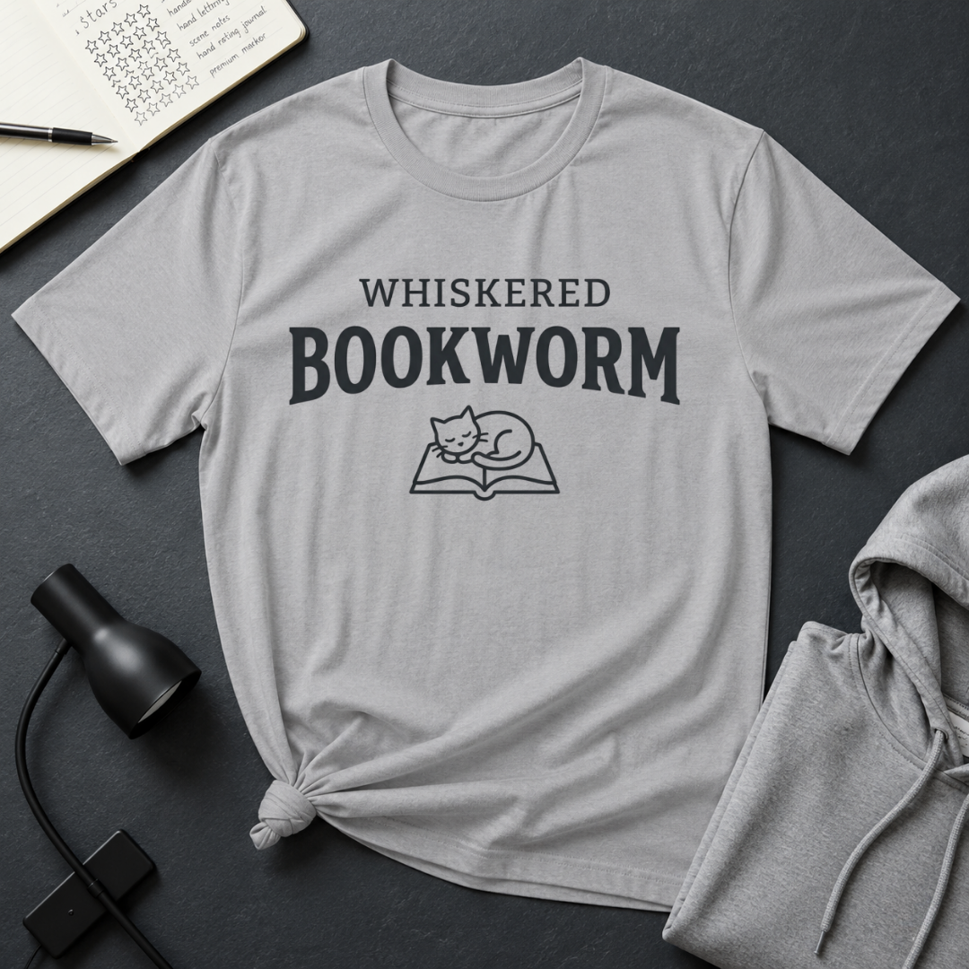 Whiskered Bookworm T Shirt