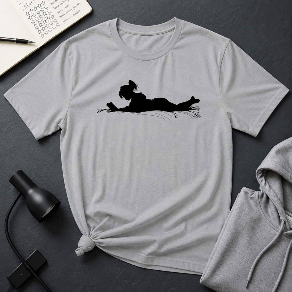 Female Silhouette Reading T Shirt