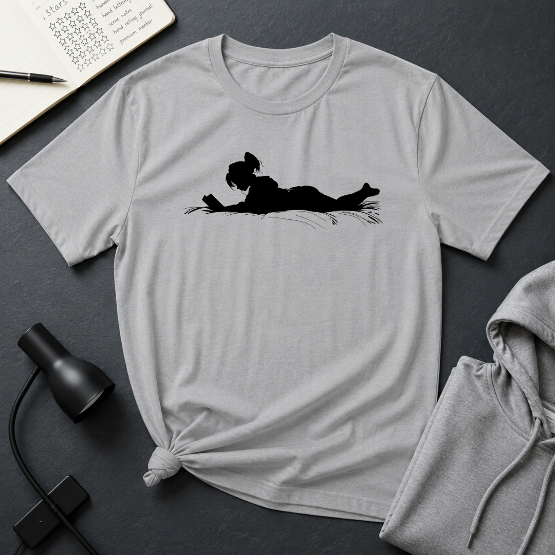 Female Silhouette Reading T Shirt
