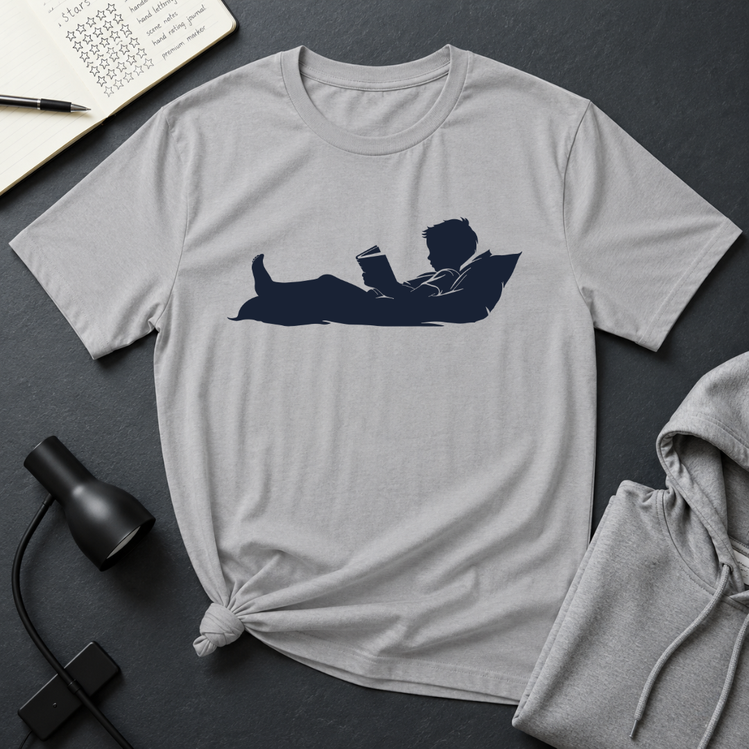 Boy  Reading Silhouette T Shirt
