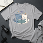Couple Cat Reading T Shirt