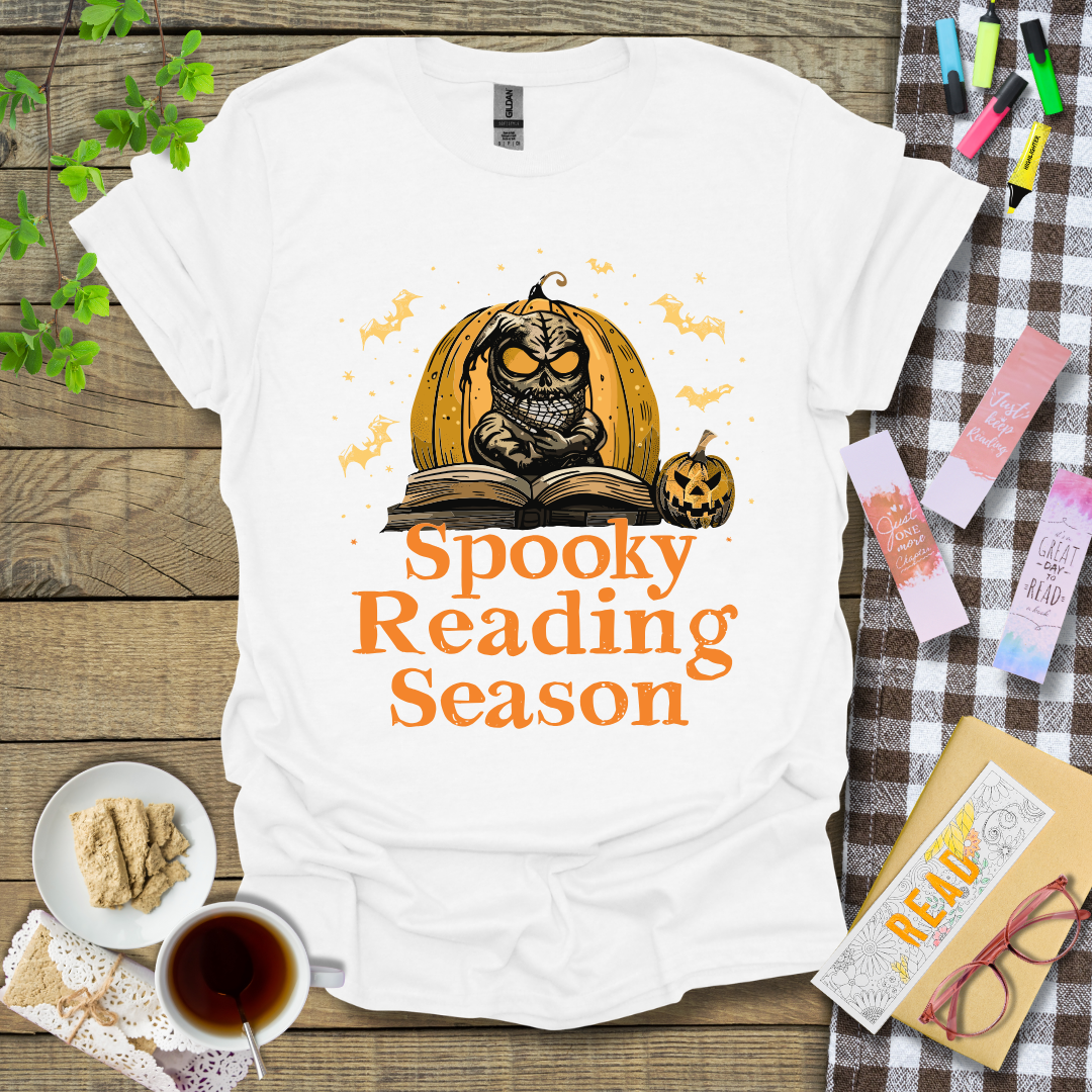 Spooky Reading Season Graphic T Shirt
