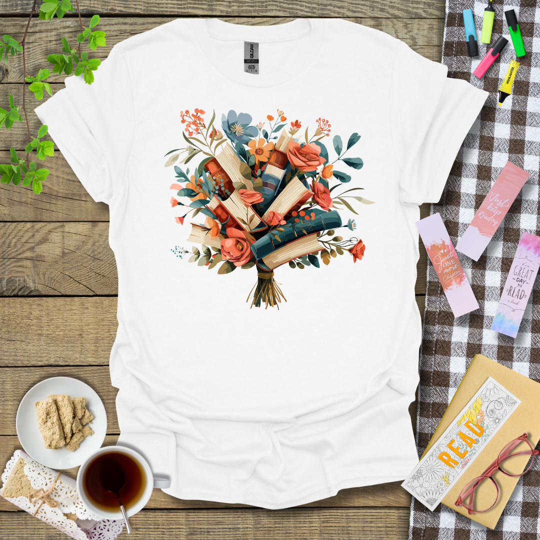 A Bouquet of Books Graphic T shirt