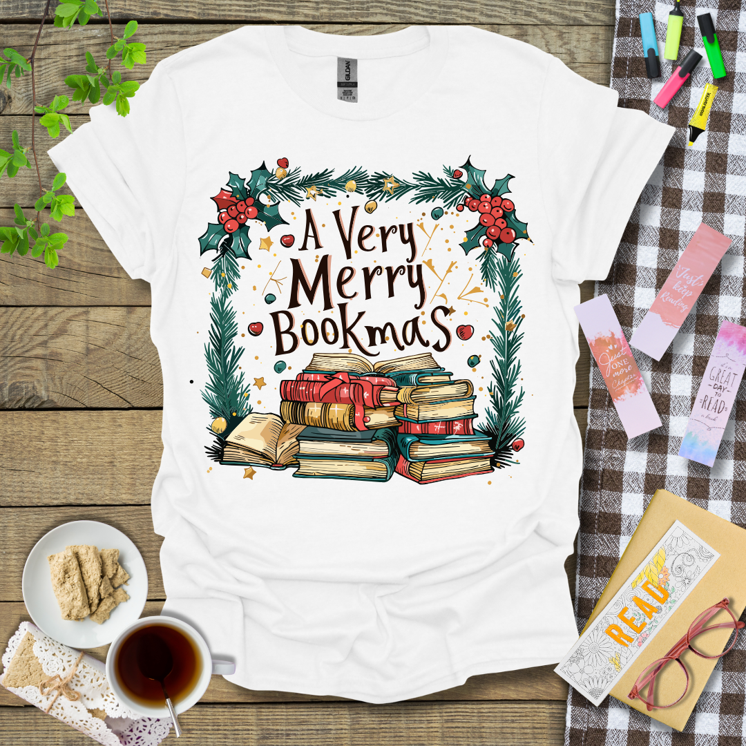 A Very Merry Bookmas Graphic T Shirt