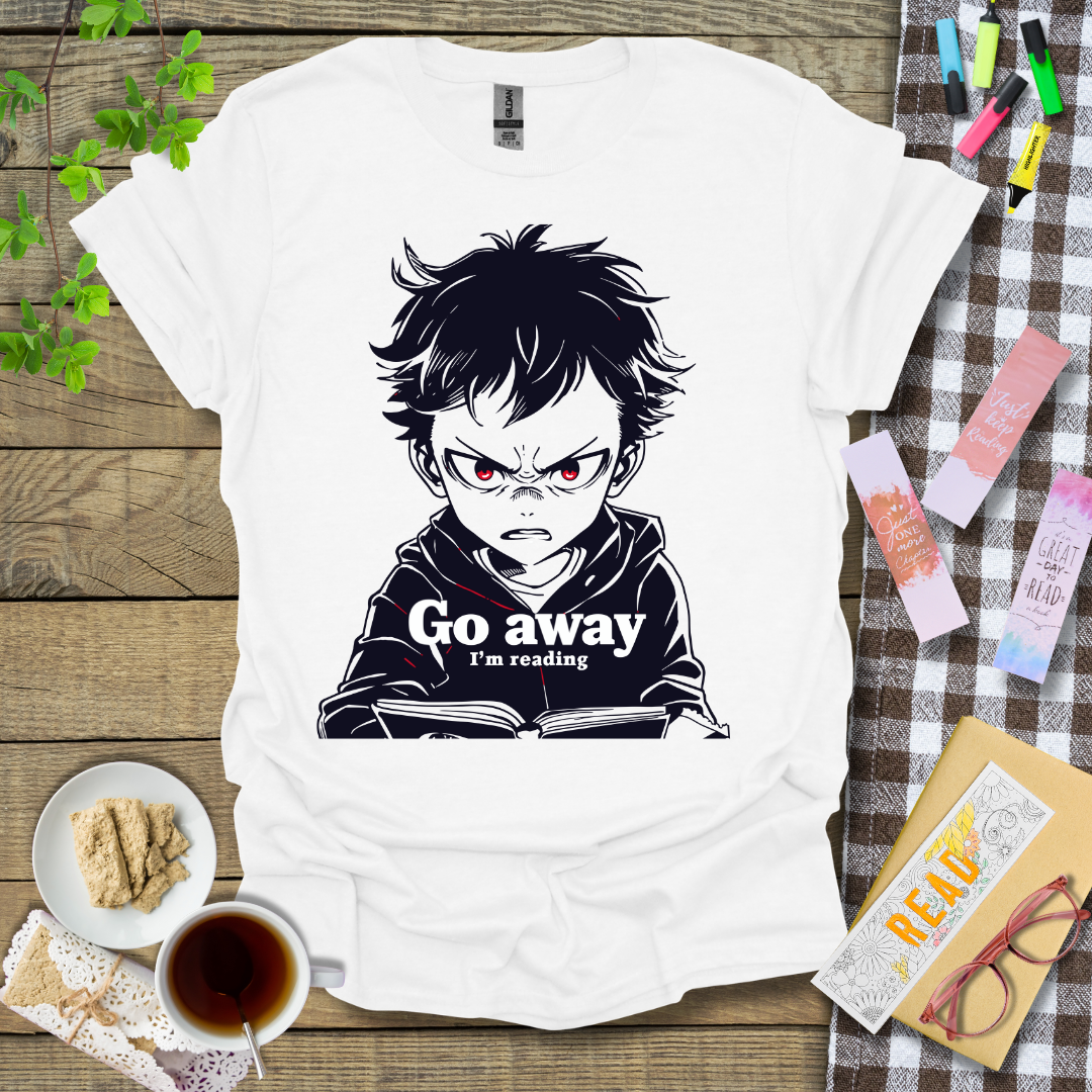 Go Away I'm Reading Graphic T Shirt