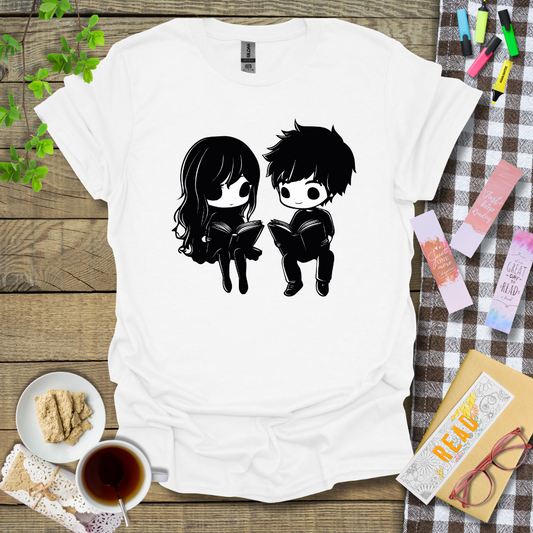Couples Reading Graphic T Shirt