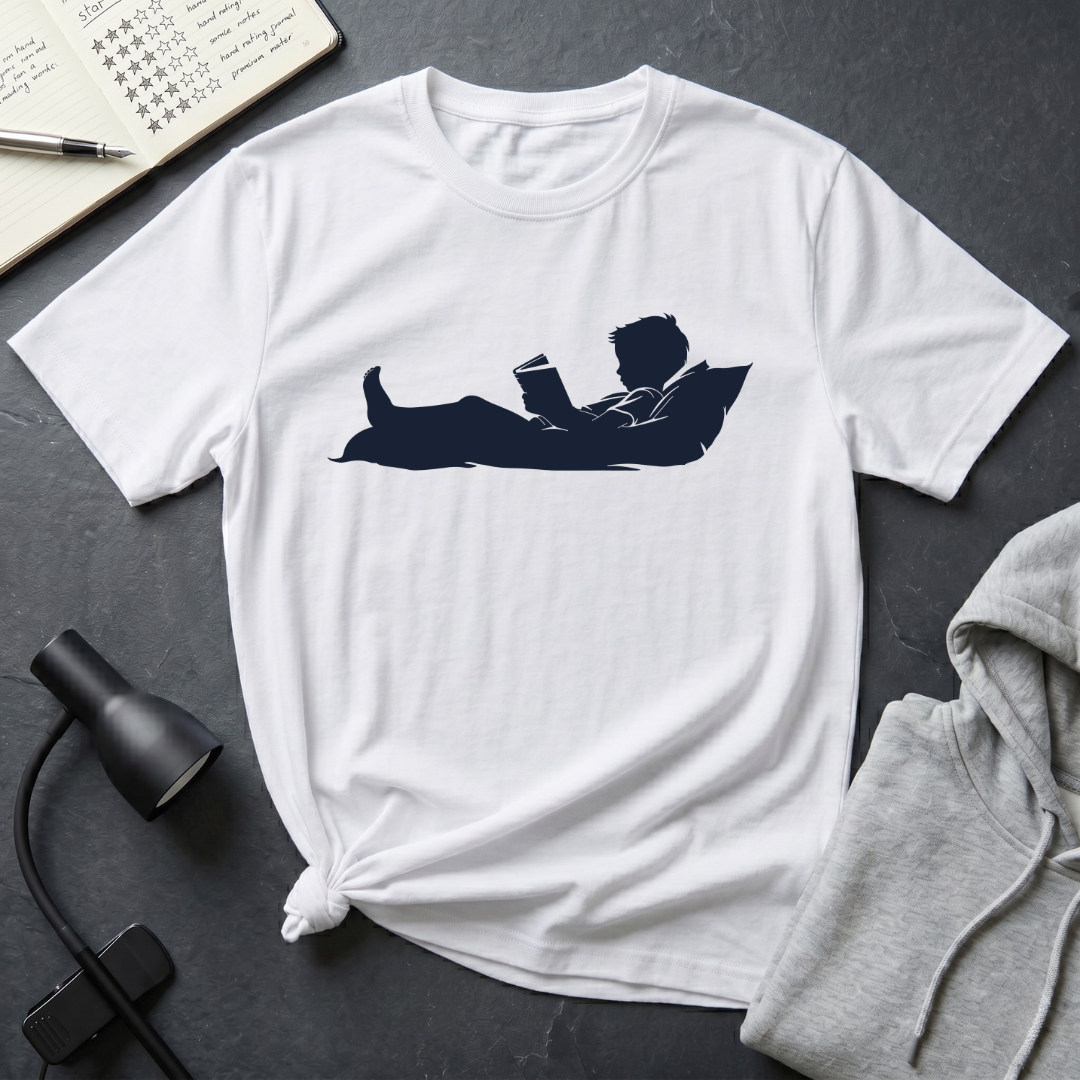 Boy  Reading Silhouette T Shirt