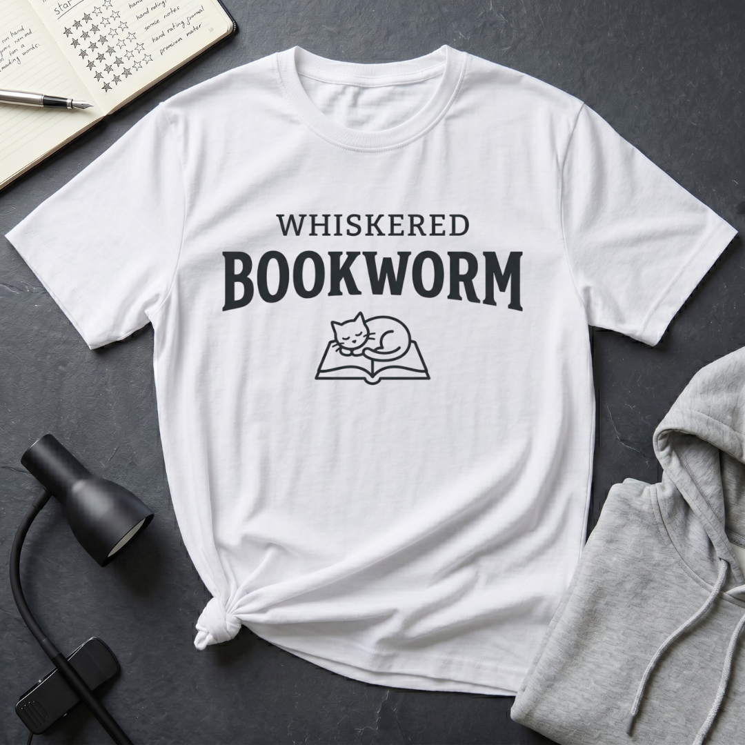 Whiskered Bookworm T Shirt