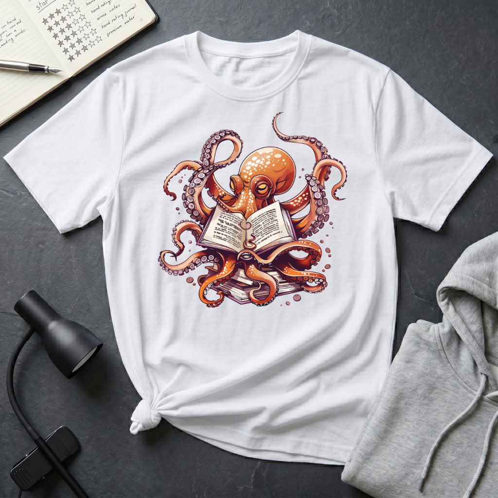 Reading Octopus T Shirt