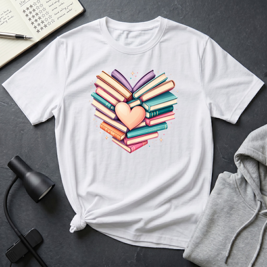 Heart Shape Book T Shirt