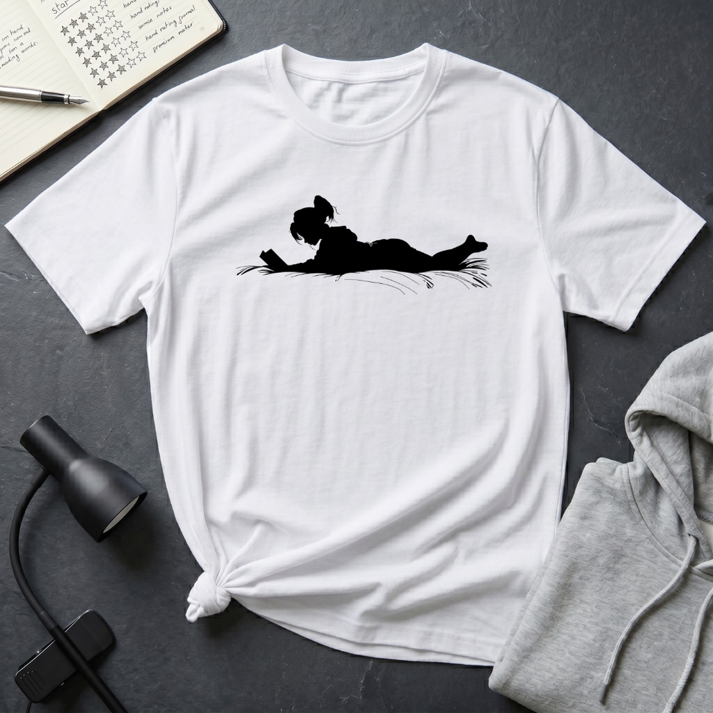 Female Silhouette Reading T Shirt