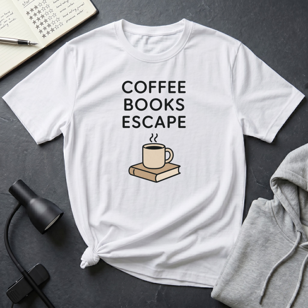 Coffee Books Escape T Shirt